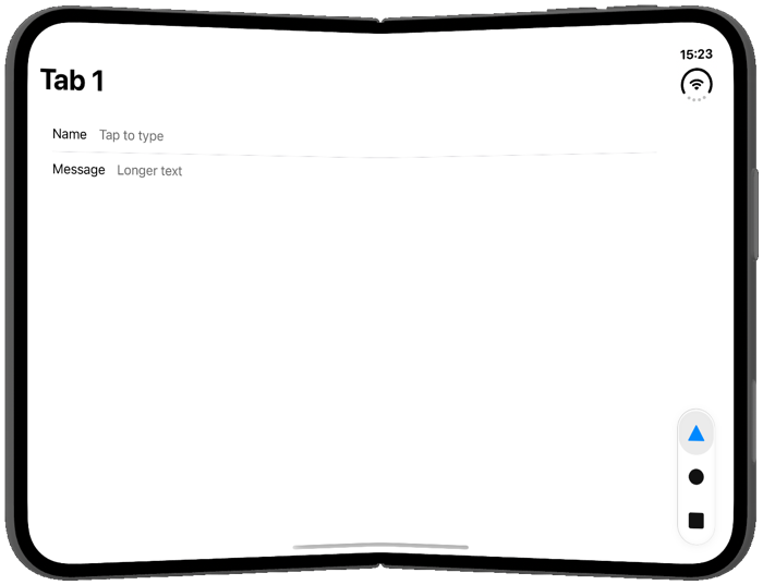 Ionic tab bar as a pill on the side in book posture